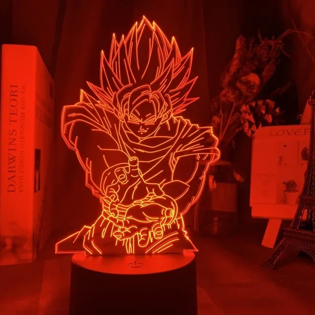 Cartoon 3D Led Light Anime Figure Night Light Dragon Ball Z King Childhood Son Goku GK Vegeta Desk Lamp Room Decor Birthday Gift