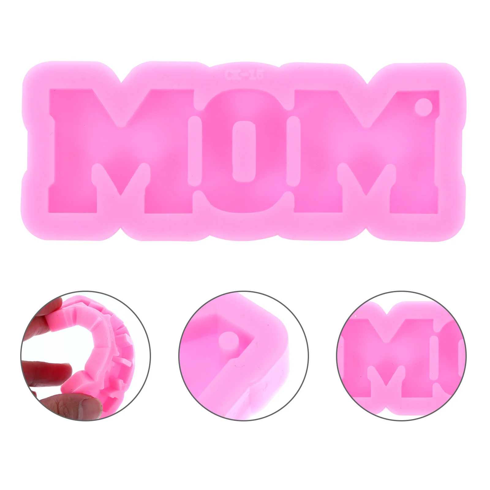 

2Pcs Silicone Key Chain Mold DIY Epoxy Resin Mold for Mom Pendant Craft Festival Gift Making Unique Reusable Design