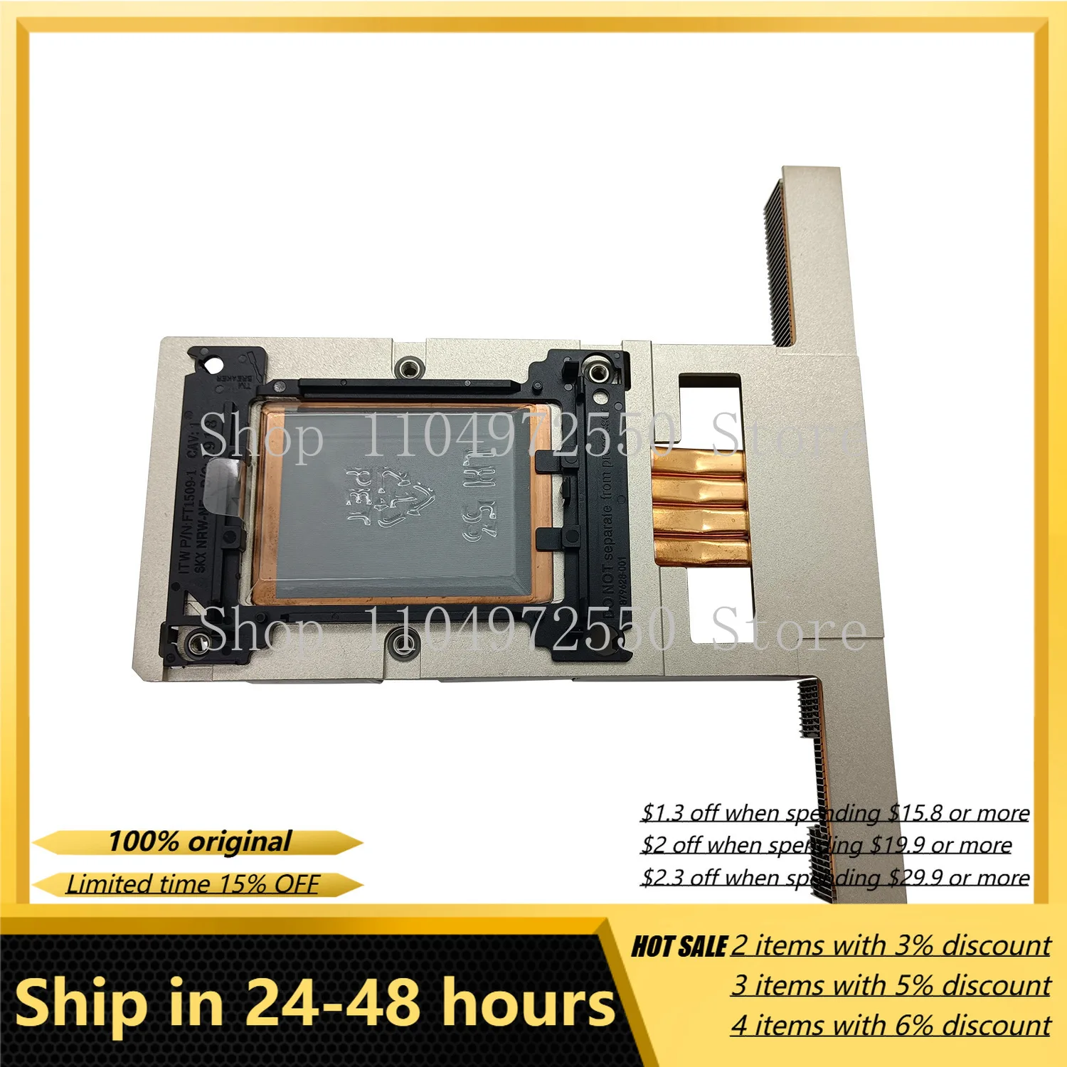 Pour serveur HP DL580 DL360 DL560 G10, dissipateur thermique CPU haute performance, 872453-001, pièces informatiques compatibles