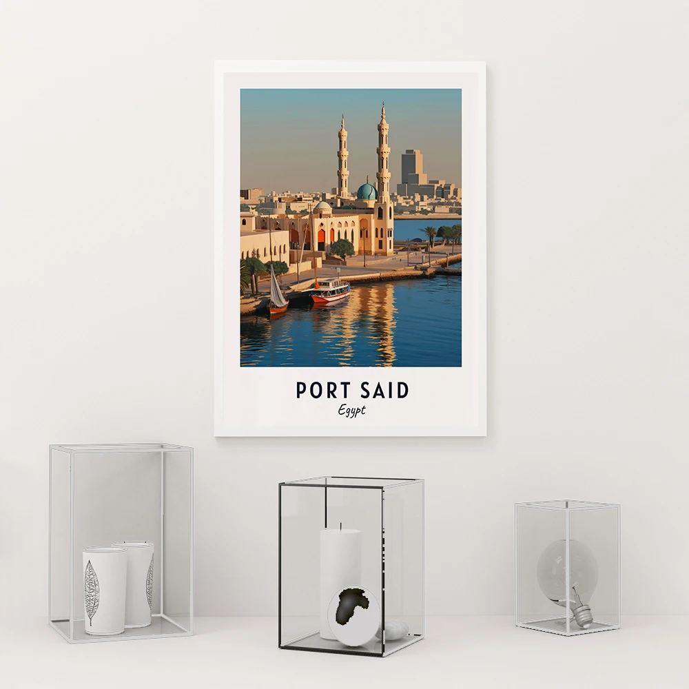 Egypt Travel Poster Egypt Cityscape Artwork Travel Prints Canvas Painting Wall Art Pictures Home Living Room Modern Decoration