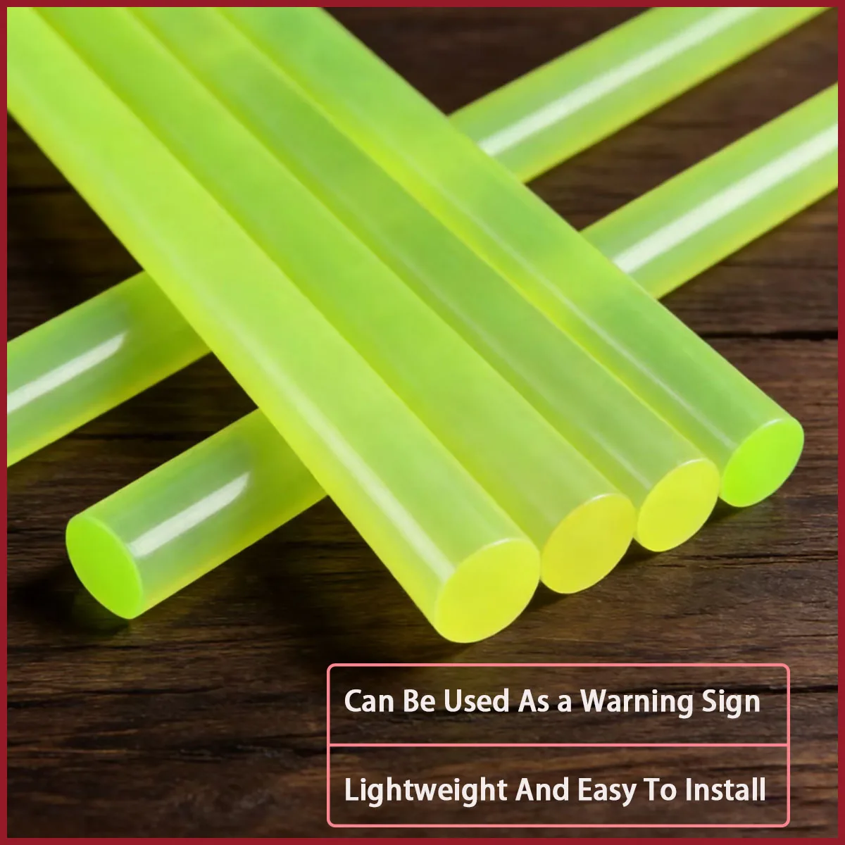 4-70mm Diameter Fluorescent Green Solid Polyurethane Round Rod for Mechanical Parts, Identification Components, Etc