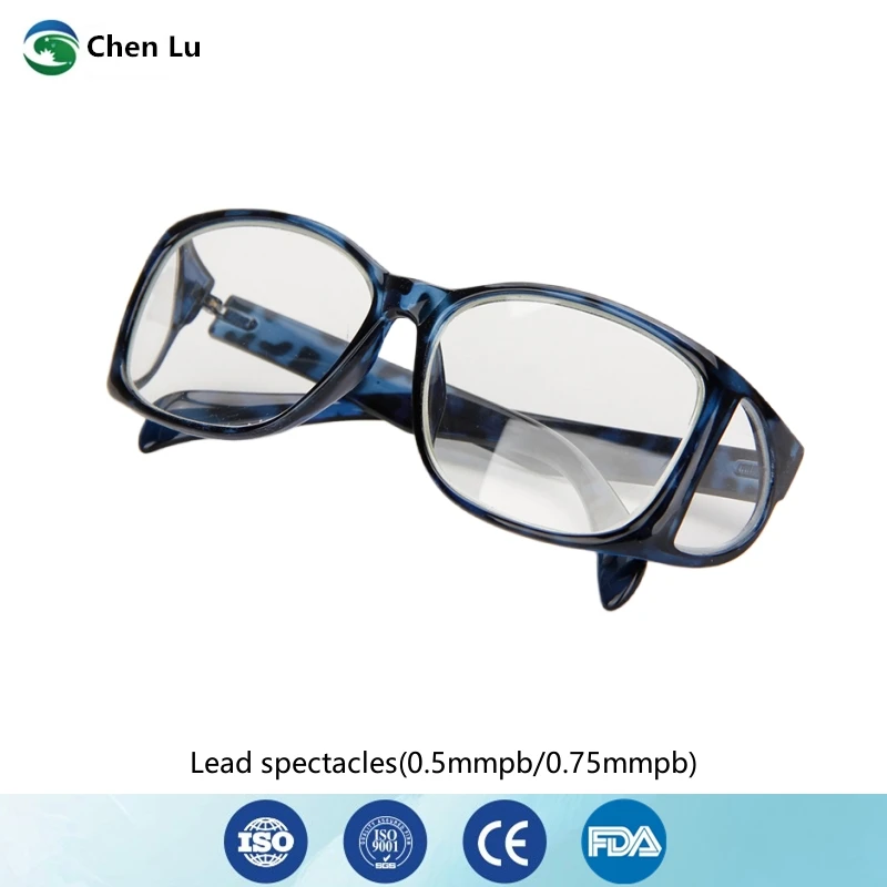 Genuine front and side protection radiological protection 0.5/0.75mmpb lead spectacles x-ray gamma ray shielding lead glasses