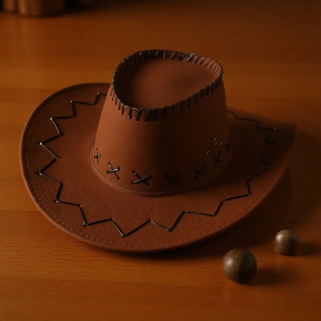 Western Cowboyhut für Kinder, Kunstleder, Wildleder, breite Krempe, Cowgirl-Jazz-Mütze, Retro-Sombrero-Kappen, Cosplay-Party-Kostüm-Requisiten – Detail 7