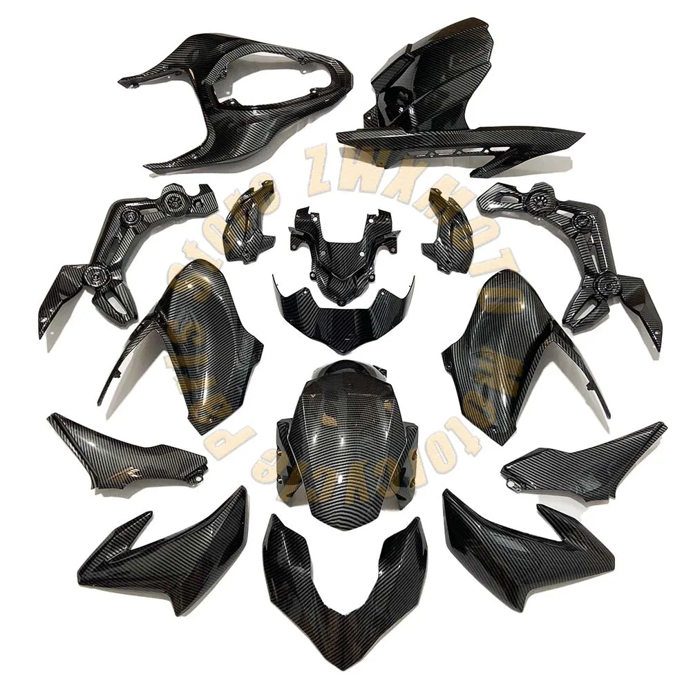 Motorcycle Fairing Kits For Z900 2017 2018 2019 Z 900 ZR900 ABS Injection Bodywork Set Carbon fiber texture Frame Parts