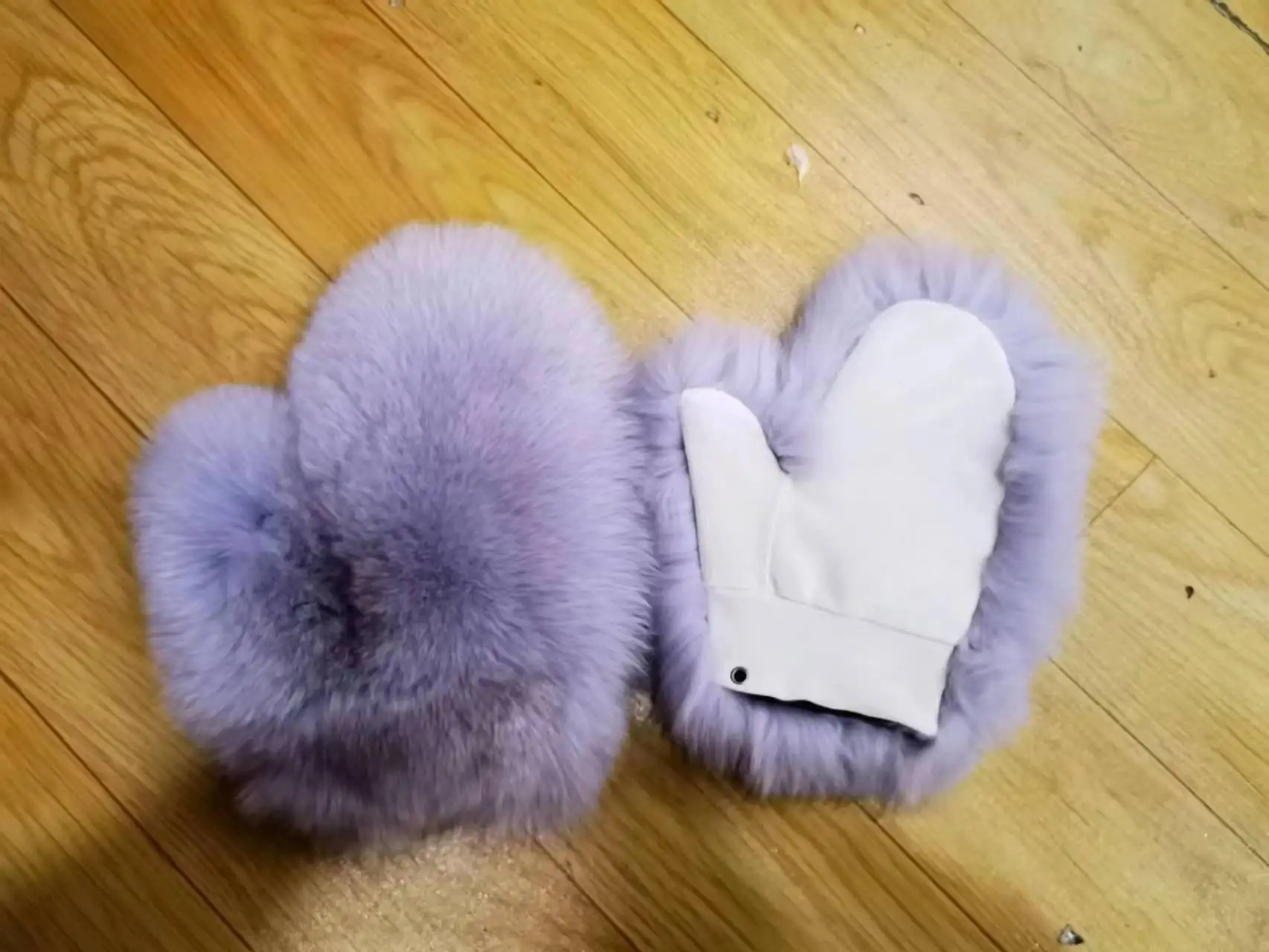 Neue Marke Winter Frauen natürliche echte Fuchs Pelz Handschuhe warm echte Fuchs Pelz Fäustlinge Mädchen Mode Luxus echte Fuchs Pelz Handschuh – Detail 9