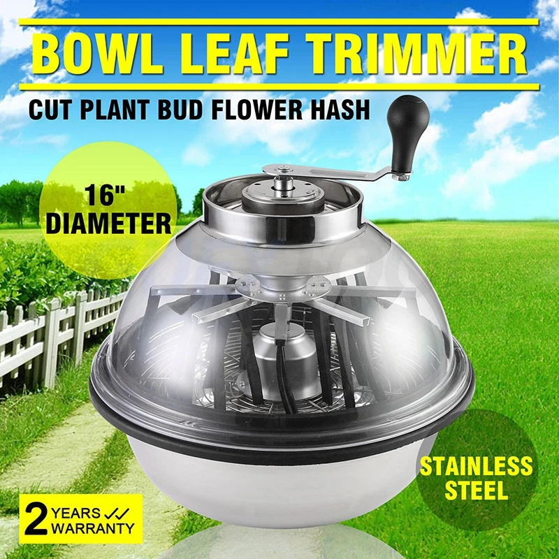 

Lawn Mower Size 16 Hydroponic Leaf Bowl Leaf Trimmer Twised Spin Cut Garden Tools For Plant Bud Leaf Trimmer and Herbal Making