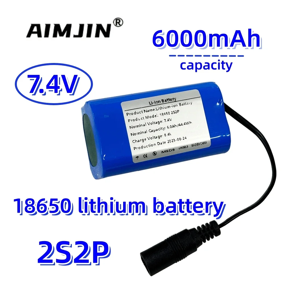 

2S2P 7.4V 6000mAh/6.0AH Lithium Battery For T188 T888 2011-5 Remote Search Bait Boat Accessories RC Toy Accessories