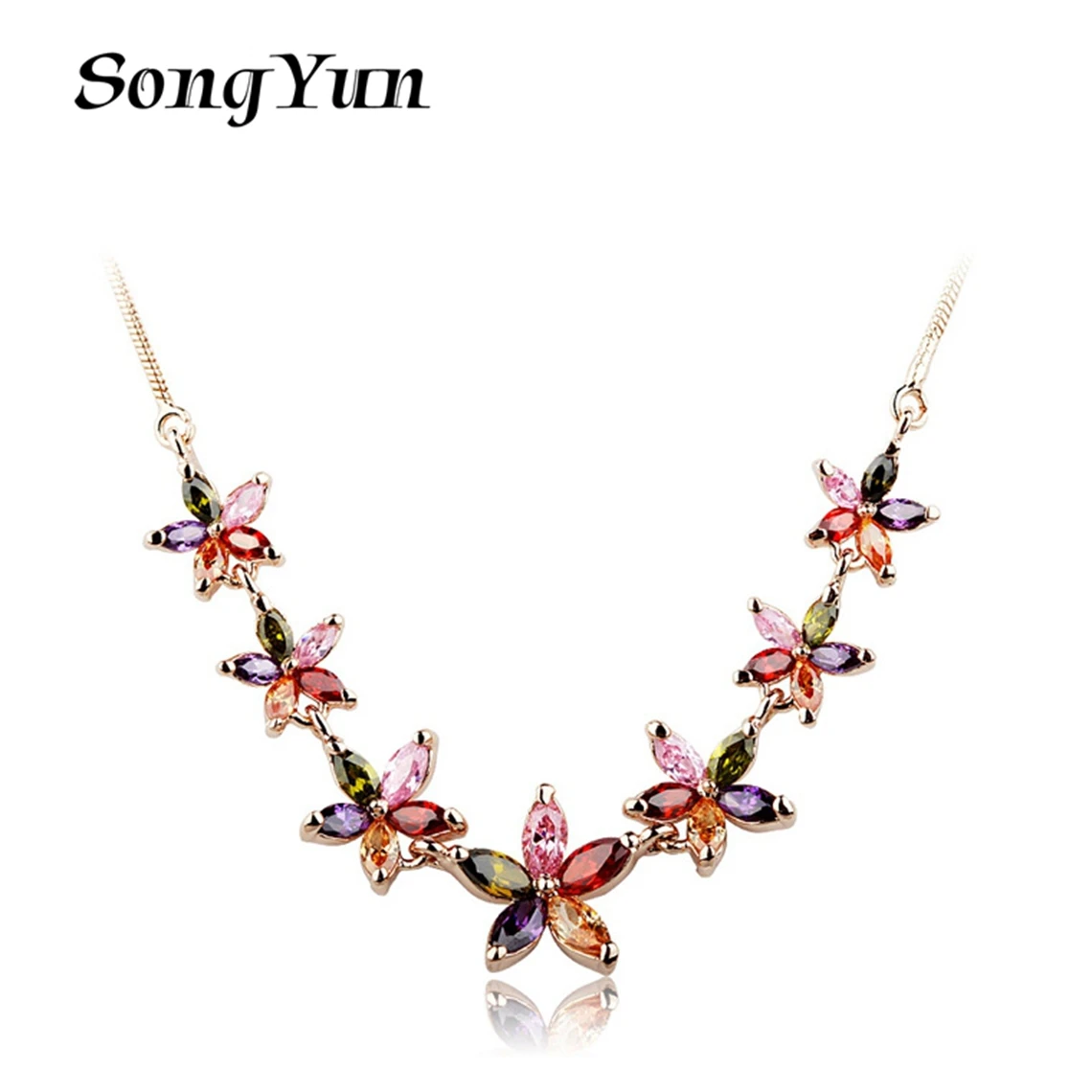 

SongYun Jewelry MHT Quality Brass Necklace Pendant Chain CZ 7A Zircon Christmas Gift Bridesmaid Gift Women Necklaces Jewelry