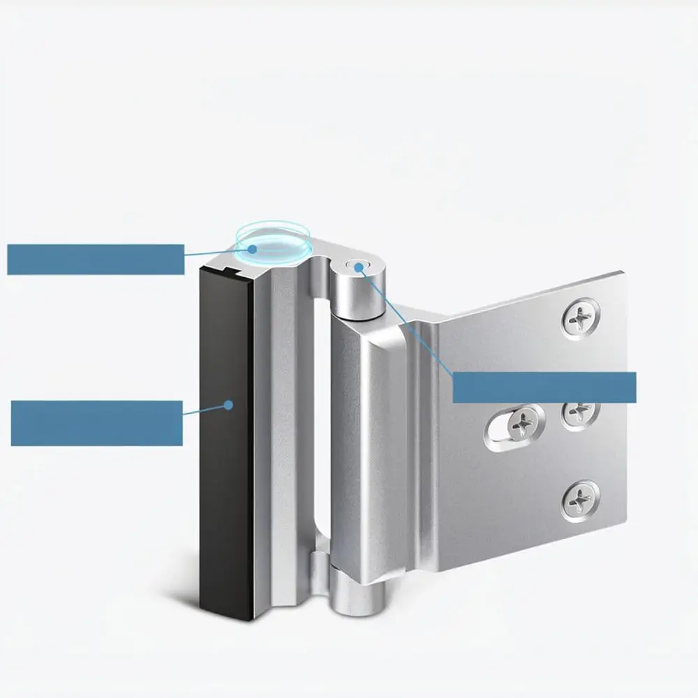 Heavy Duty Security Door Guard Latch Aluminum Anti Theft Lock Hotel Apartment Bedroom Safety Bolt Home Improvement