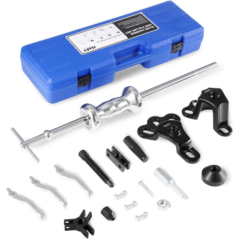 

Motor Tech 9-Way Slide Hammer Puller Set, Front Wheel Hub Bearing Remover & Rear Wheel Axle Hub Dent Shaft Puller Tool Kit