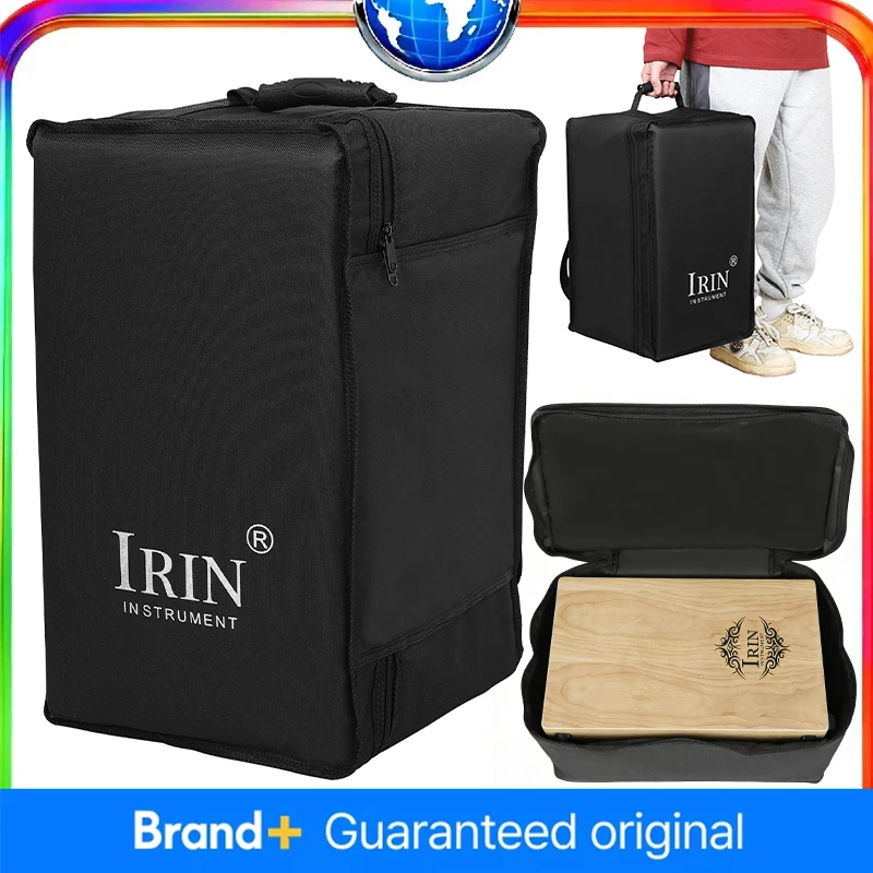 

IRIN Cajon Bag Portable Box Drum Backpack Thickened 600D Oxford Cloth Drum Double Shoulder Bag Percussion Instrument Accessory