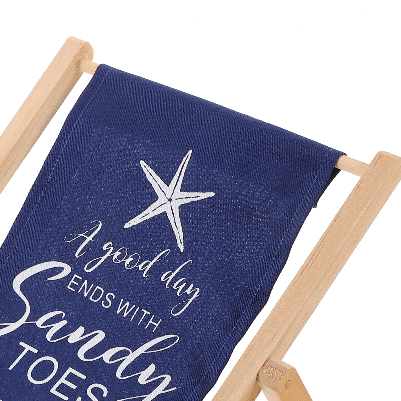 

Large Beach Chair Ornaments Wooden Decor Home Decoration Big Size Striped Design Coastal Theme Living Room ModelChair Model