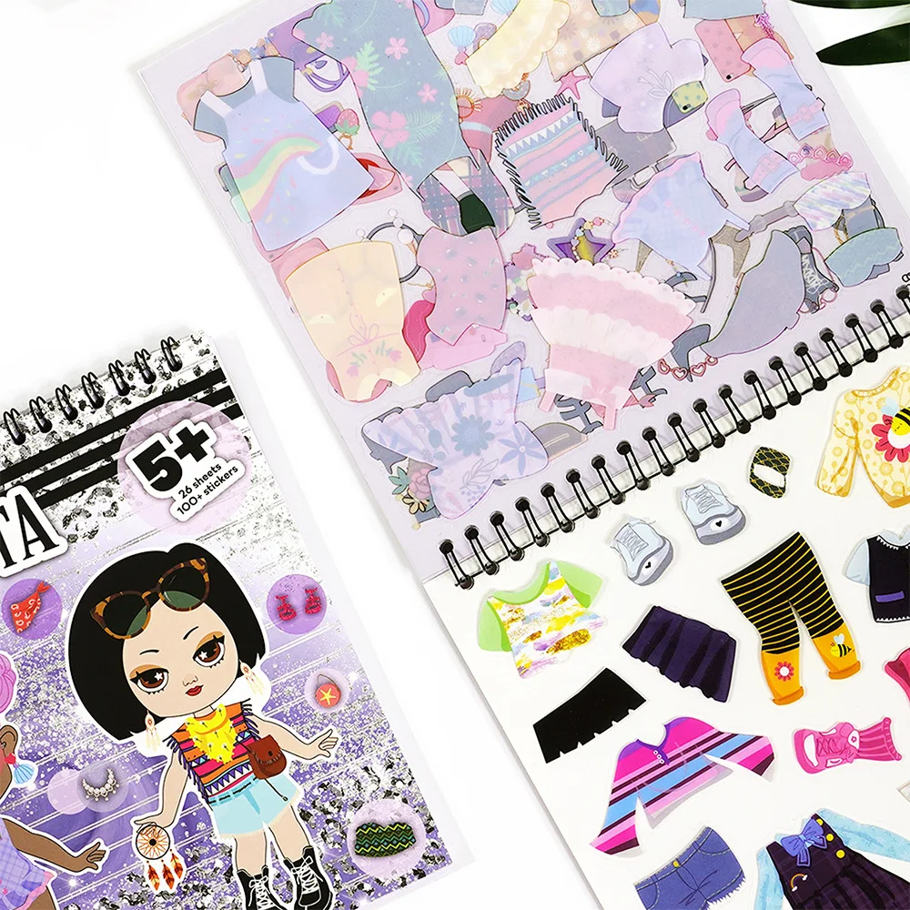 Bview Art Girls Fashion Design Sticker Kit: 100+ Stickers & Coloring Pages for Aspiring Young Designers