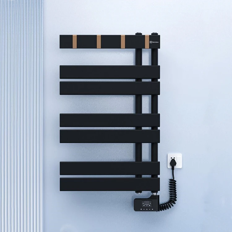 AVONFLOW Black Towel Rack Bathroom Heated Towel Rail