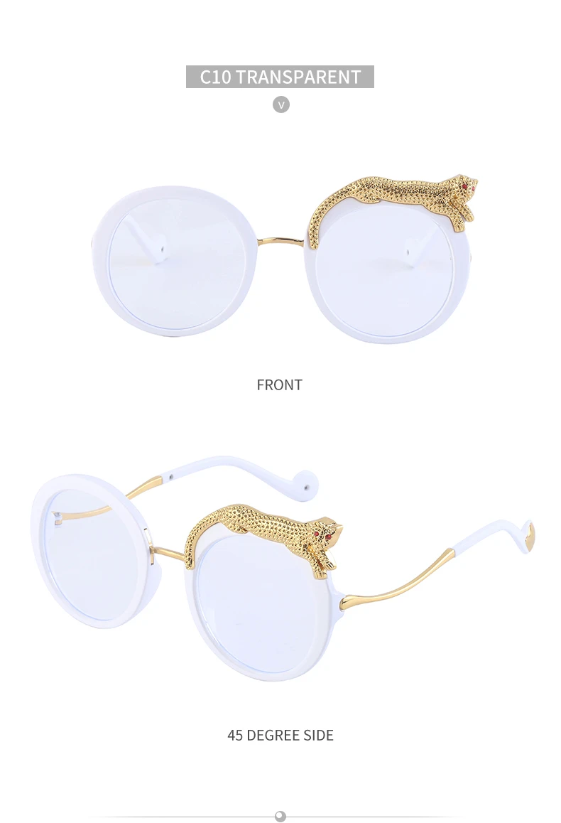 Runde Steampunk Sonnenbrille Damen 2026 Mode Luxusmarke Retro Sonnenbrillen für Damen Computer Anti-Blaulicht-Brillen – Detail 17