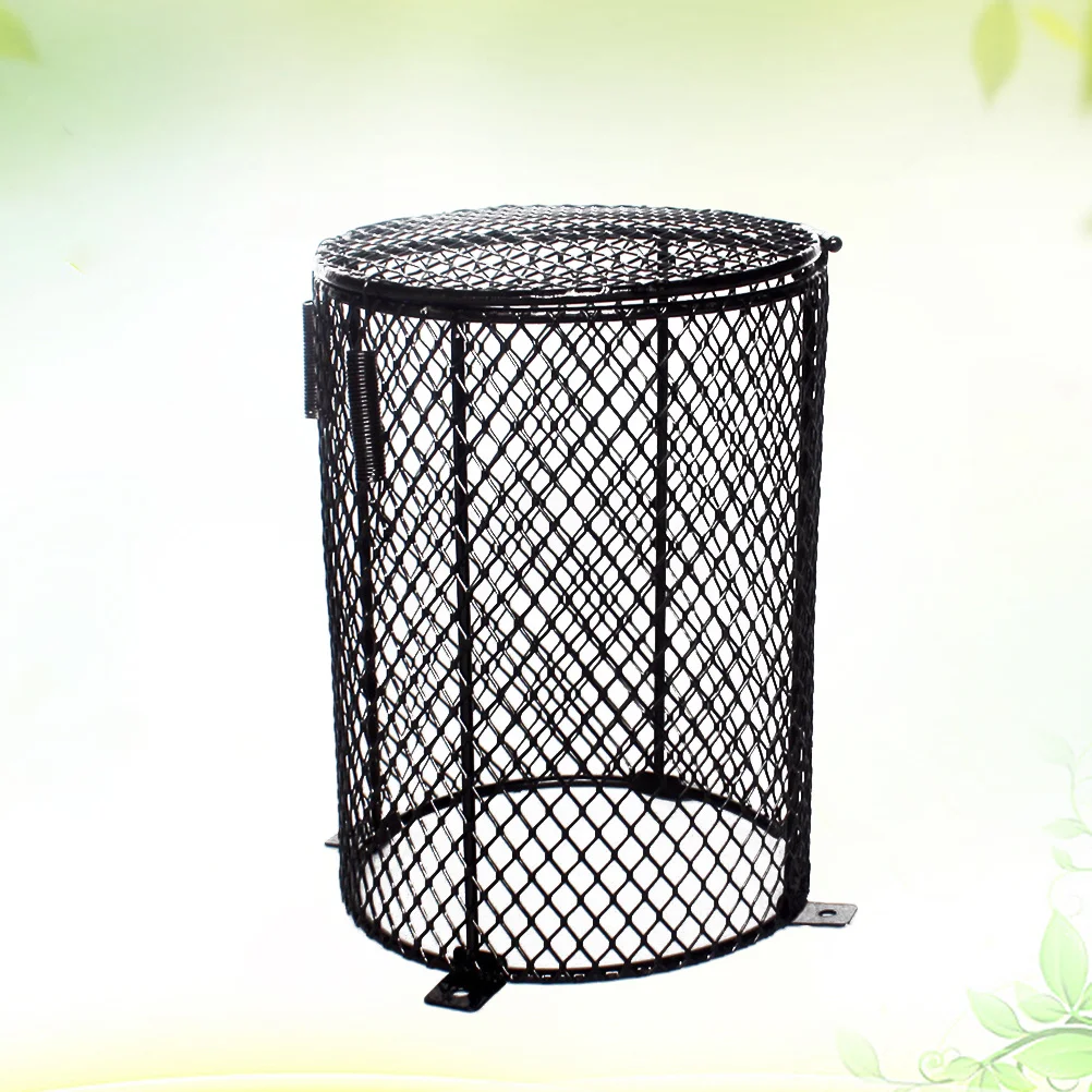 

Anti-Scalding Reptile Lampshade Black Metal Heat Resistant Durable Cage Protection Easy Install Coil Spring Design