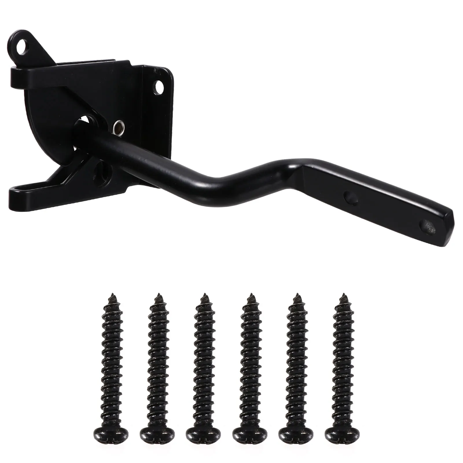 

1 Set Gravity Lever Fence Lock Iron Bolt Lock Wood Fence Gate Latch For Outdoor Side Doors Self Locking Gate Latch Pool Garden