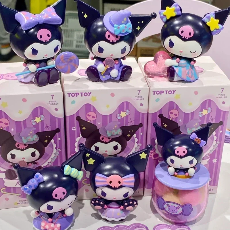 MINISO Sanrio Blind Box Kuromi Trick or Treat Series Mystery Box Kawaii Model Collectible Childrens Toy Gift Genuine Products