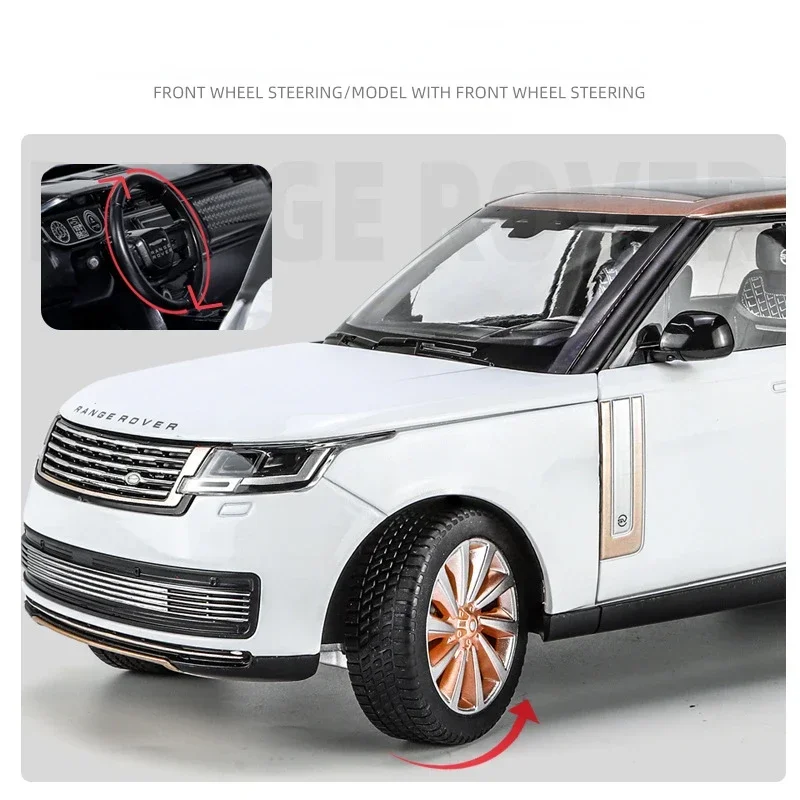 1:18 2022 LAND ROVER RANGE ROVER SV Legierung Automodell Sound und Licht zurückziehen Spielzeugauto Junge Sammlung Dekoration Geschenk