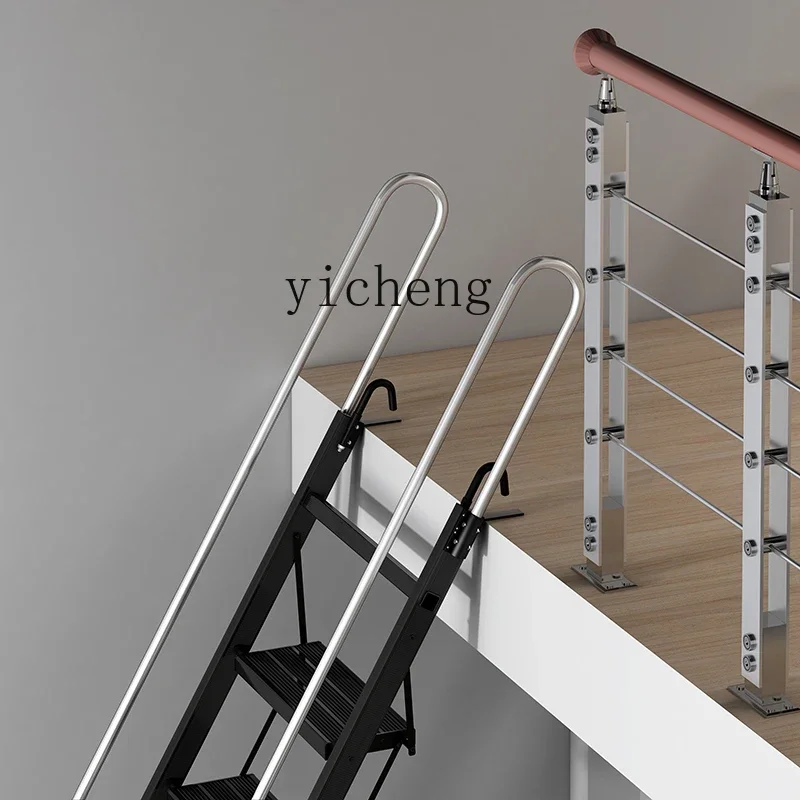 A5-20  household aluminum alloy folding loft ladder mobile telescopic stairs view 3
