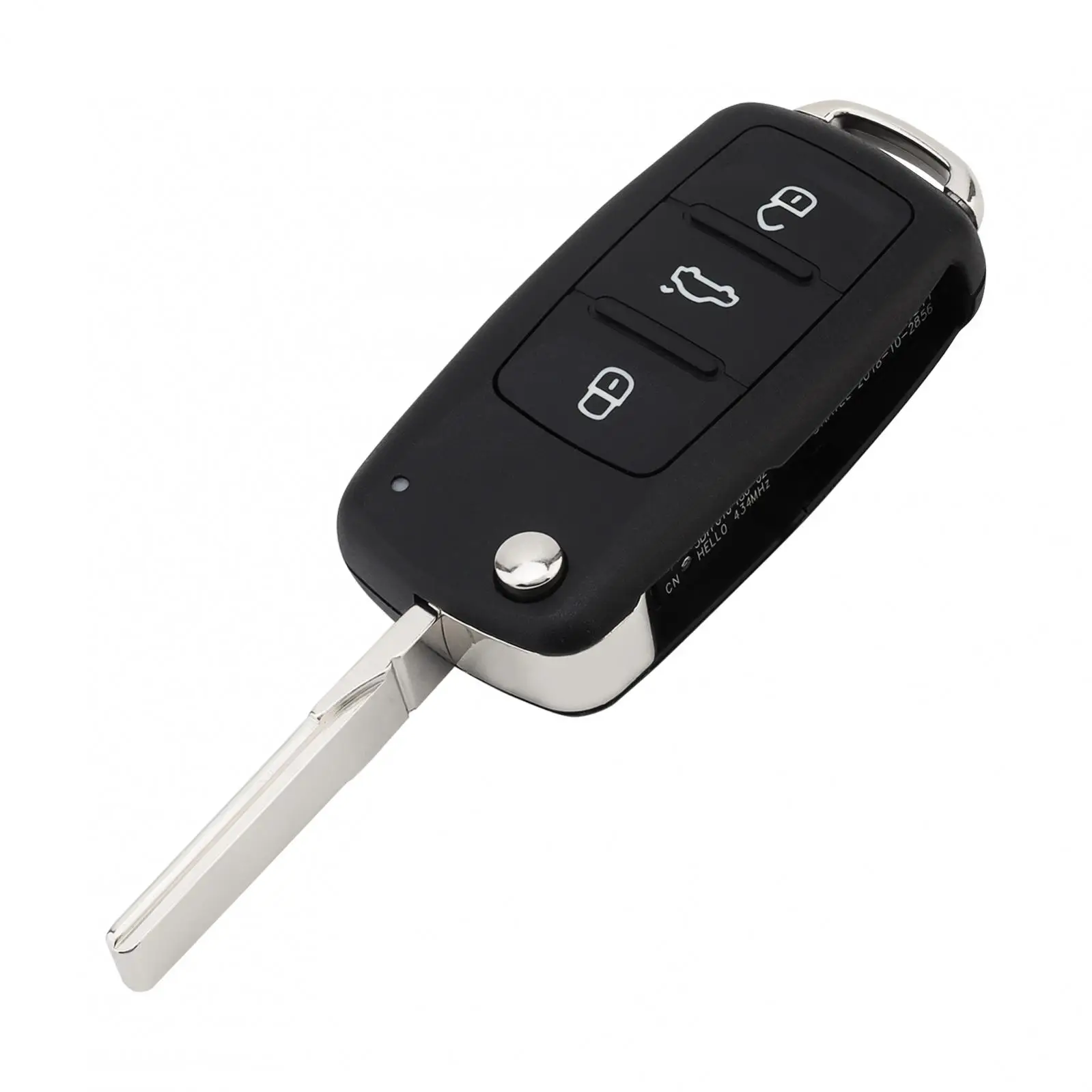 434MHz 3 Buttons 5K0837202AD Car Key Fob Keyless Entry Remote Key Replacement Fit for VolksWagen with ID48 Chip