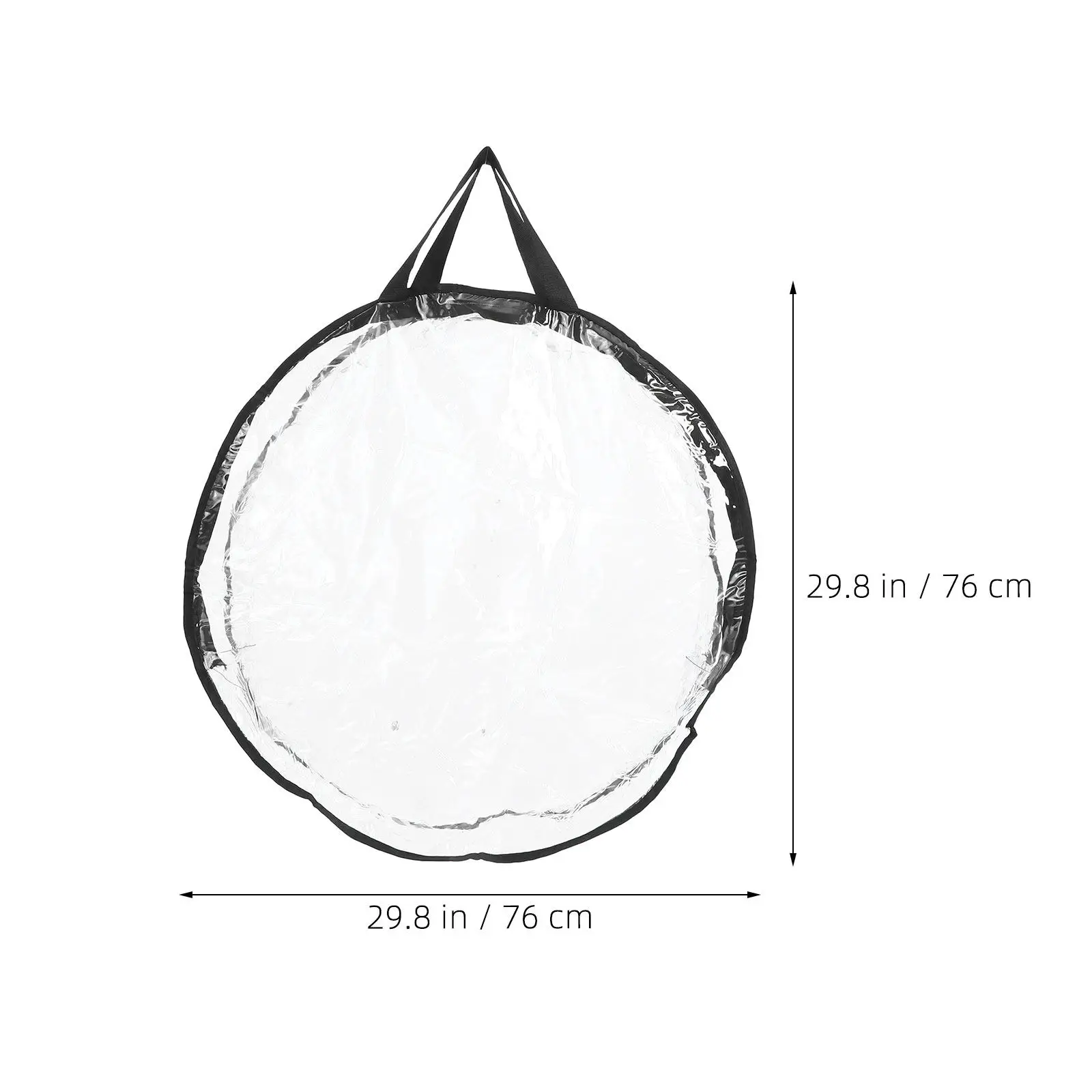 Christmas Wreath Storage Bag With Handles 30 Inch Clear Foldable Wreath Organizer Waterproof Dual Zipper Container For Holiday