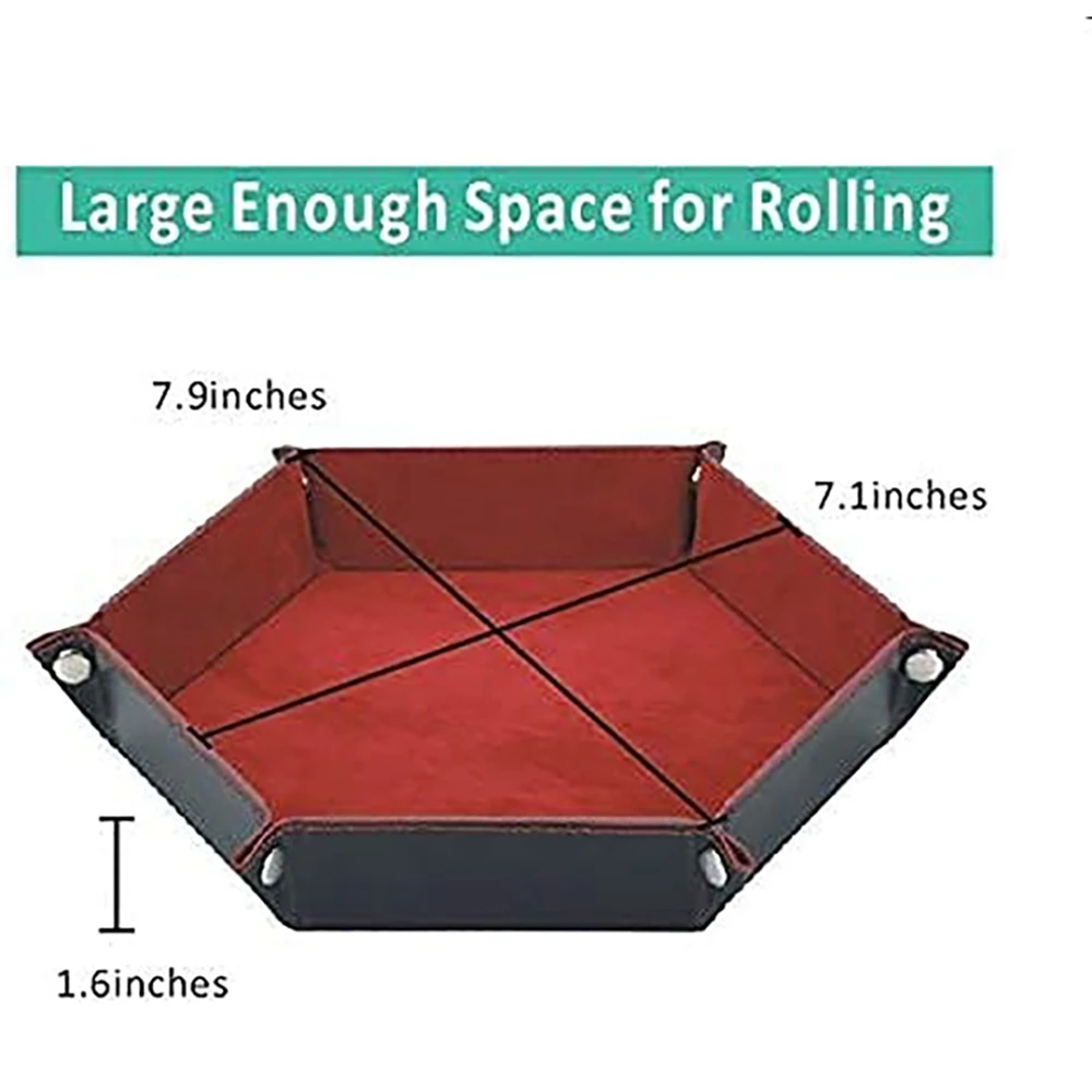 Y49A-4 قطع علبة النرد مسدس النرد المتداول حامل للطي الجلود النرد صواني صندوق تخزين لألعاب النرد مثل ألعاب Rpgtable