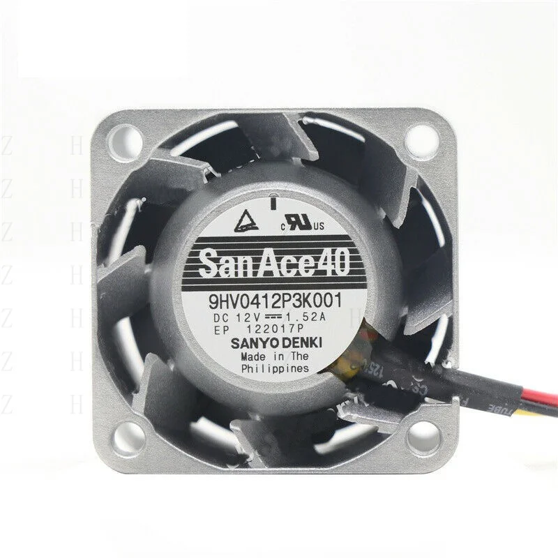 

H For Sanyo Denki 9HV0412P3K001 12V 1.50A 40*40*28MM 4-wire Aluminum Frame Cooling Fan