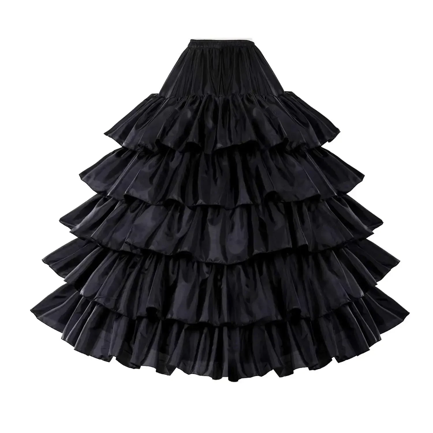 Petticoat Women Underskirt Bridal 4 Hoops for Wedding Dress Gown Floor Length Taffeta Black White Red Plus Size