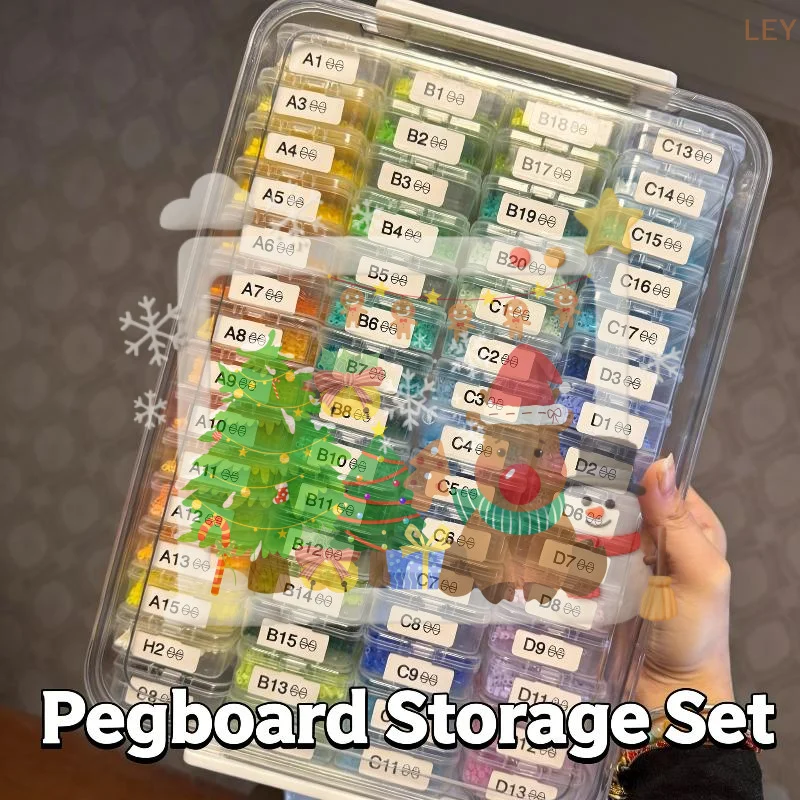 

Набор органайзеров для бусин, 75 шт., прозрачные пластиковые контейнеры для хранения мелких бусин с этикетками, большой вместимости