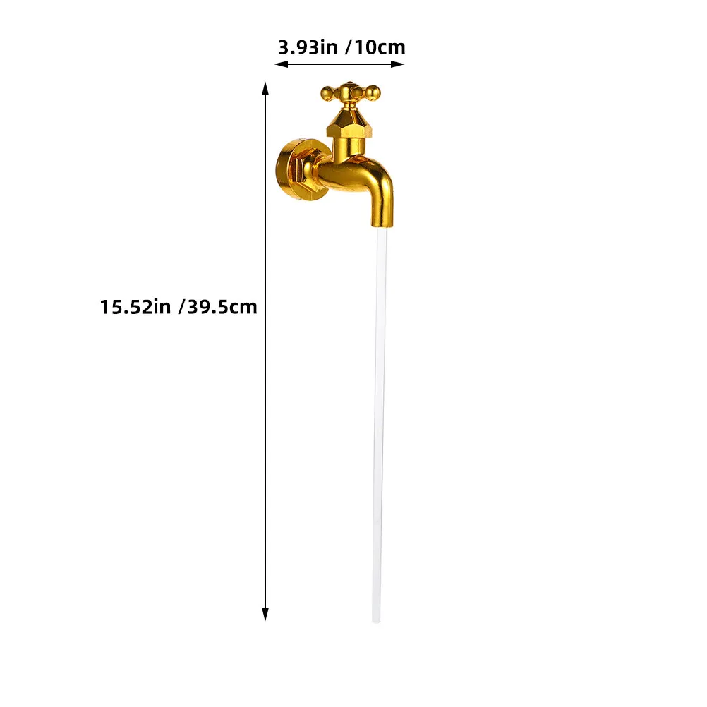 3 Sets Decor Floating Invisible Tap Water Fountain Delicate Faucet for Garden Fake Decoration