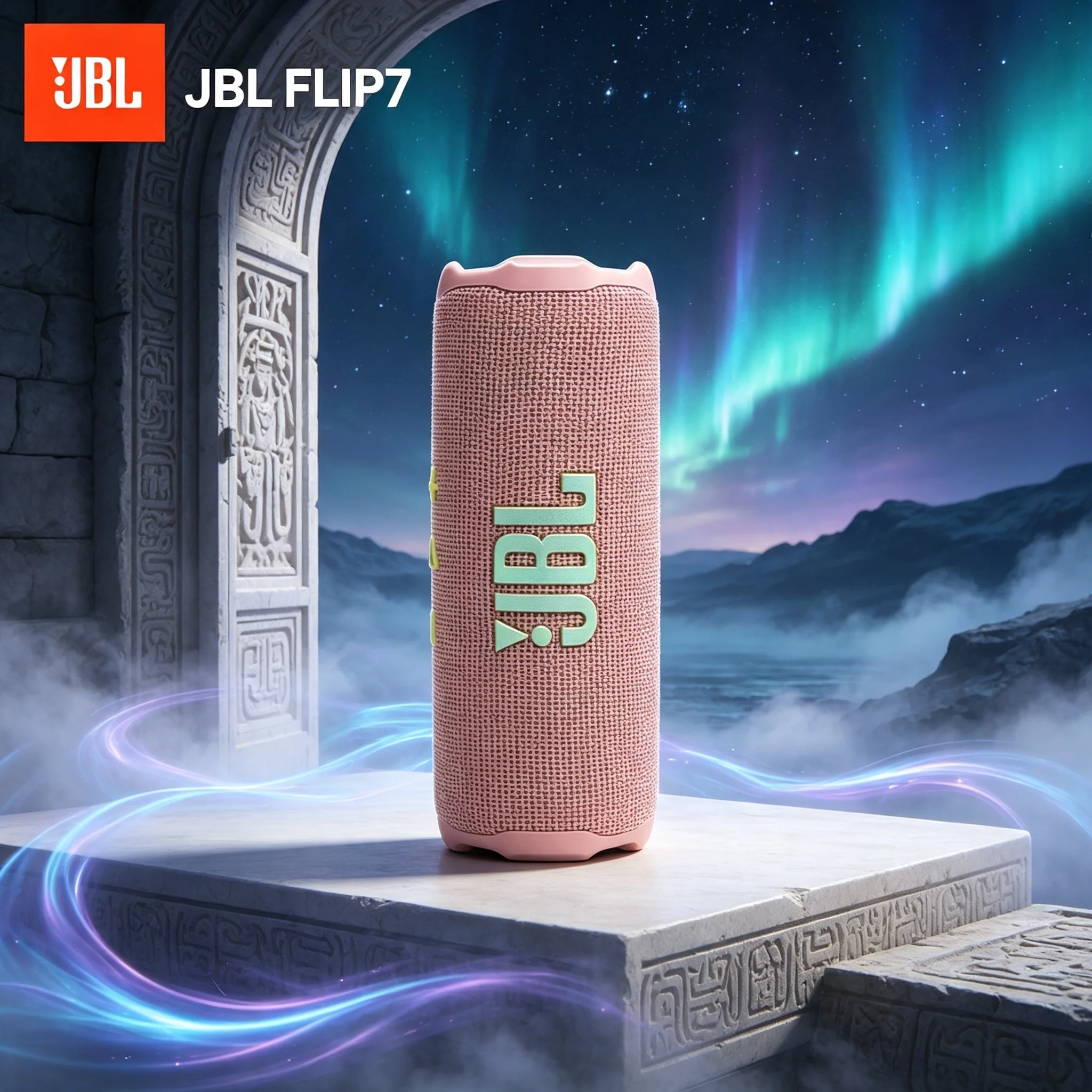 JBL FLIP7 Wireless Bluetooth Speaker IP68 Waterproof, AI Sound Boost & PartyBoost Lightweight Outdoor Pool Speaker