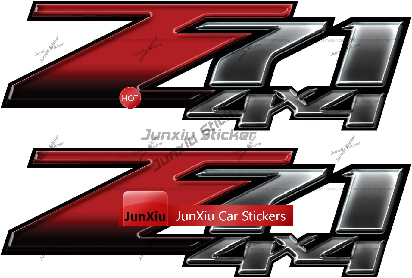 2-teiliges Set Z85 4x4 Offroad-Aufkleber Z71 Schwarz 4x4 Metallic Wild verschiedene Farben Offroad-Truck-Aufkleber Z71 Schwarz Pink Camo – Detail 5