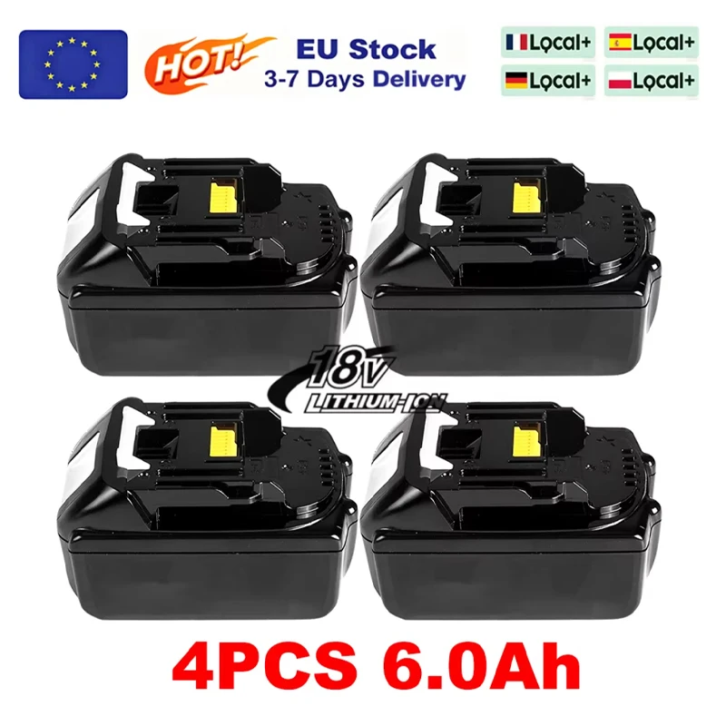 Für Makita Original 18V 6Ah Li-Ion wiederaufladbare Batterie 18V Stahl-Ersatzbatterien BL1850 BL1860B BL1830 BL1840 Neu