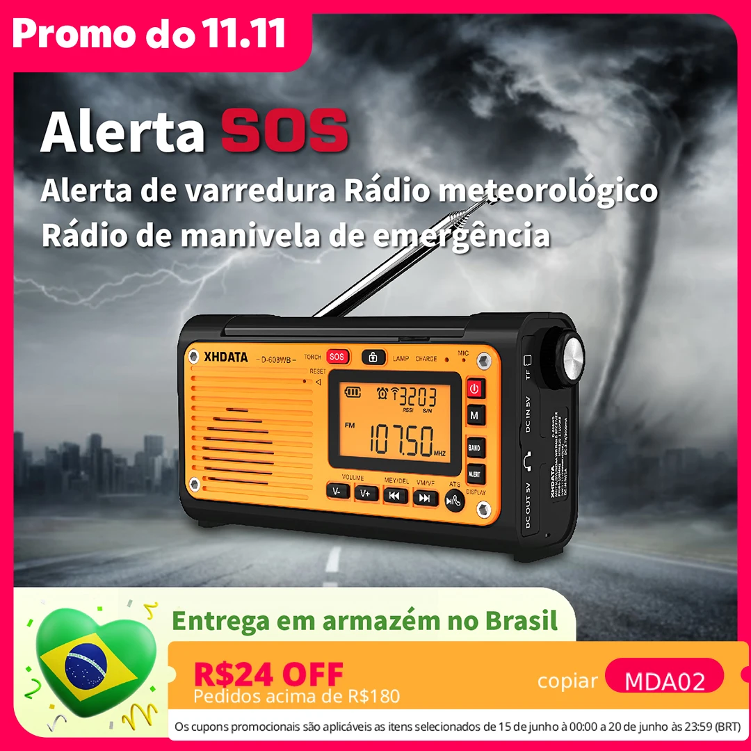 expedition-en-entrepot-bresilien-russie-xhdata-d608wb-radio-meteo-a-manivelle-d'urgence-fm-am-sw-noaa-alerte-radio-portable