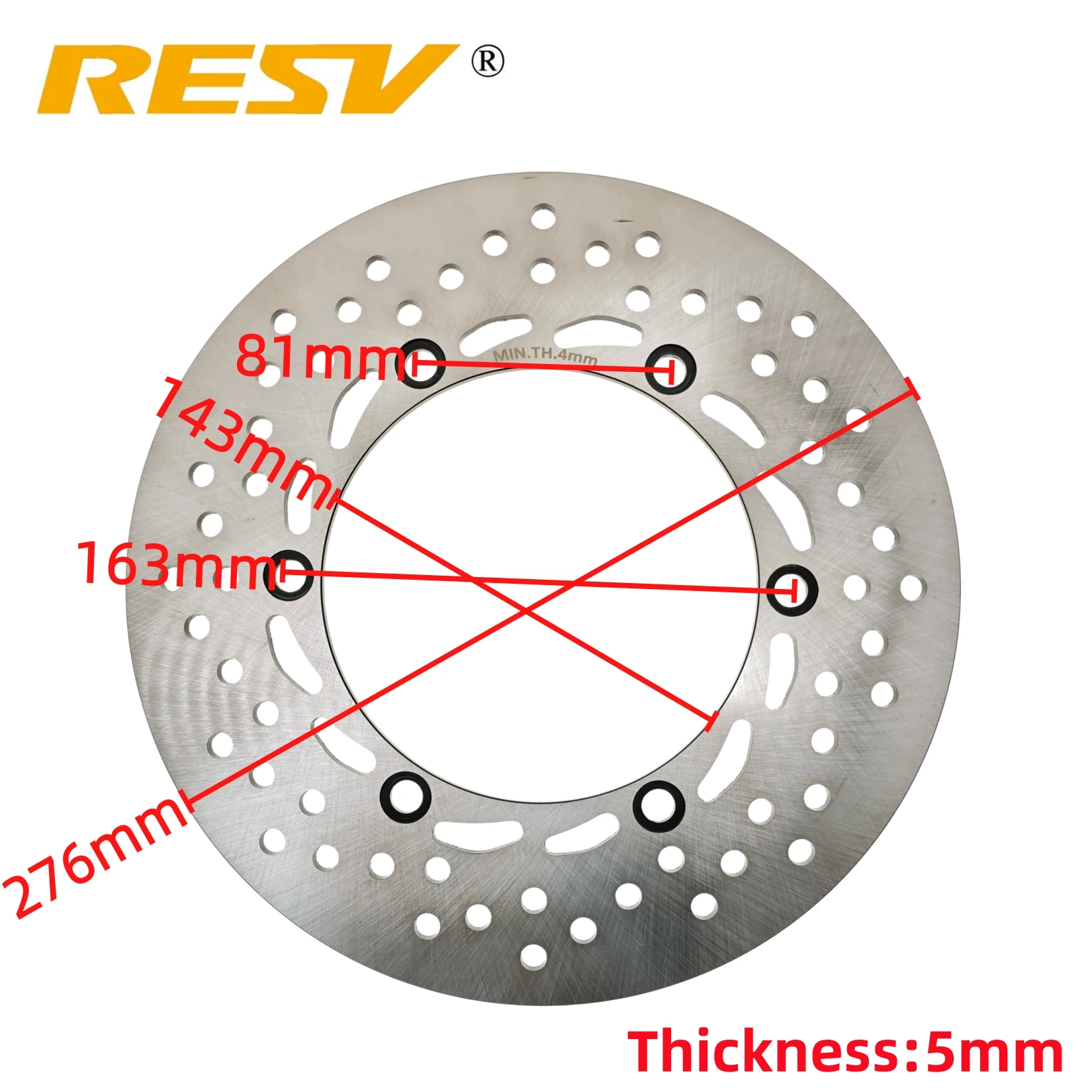 RESV 276mm for Honda SW-T 400 FJS 400 2009-2016 FJS 600 2011-2016 FJS 600 Silverwing 2003-2009 Motorcycle Front Brake Disc Rotor