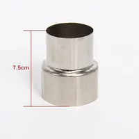 1pc Stove Pipe Extension Reduction Stainless Steel Flue Pipe Reducer Tubing Connector Chimney Adaptor 60/70/80/90/100/110/120mm