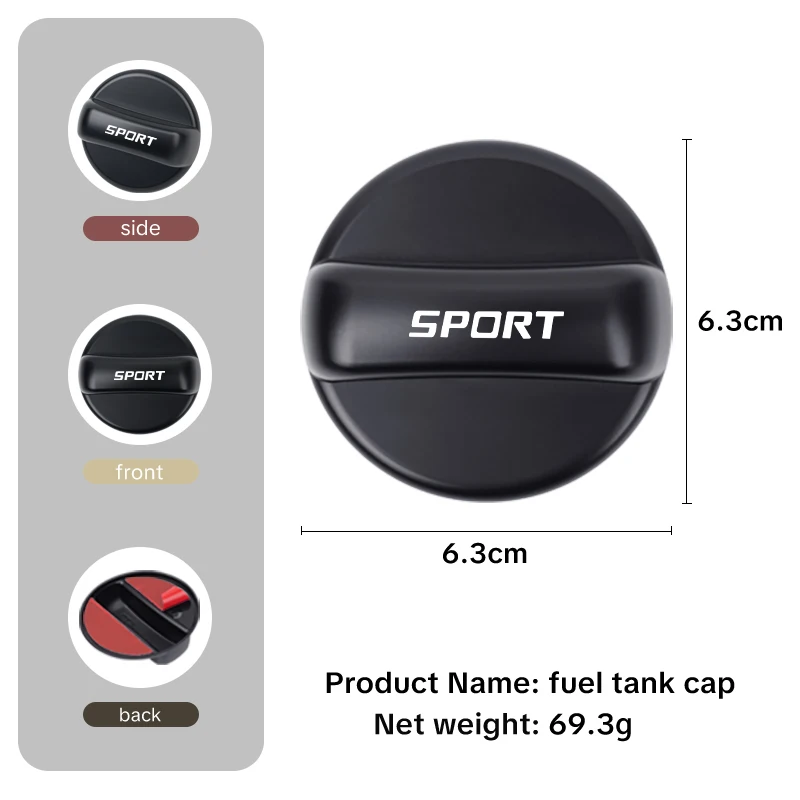 Car Fuel Tank Cap protective shell Universal Fuel Lid Trim Auto Interior Accessories Automotive Supplies For Sports