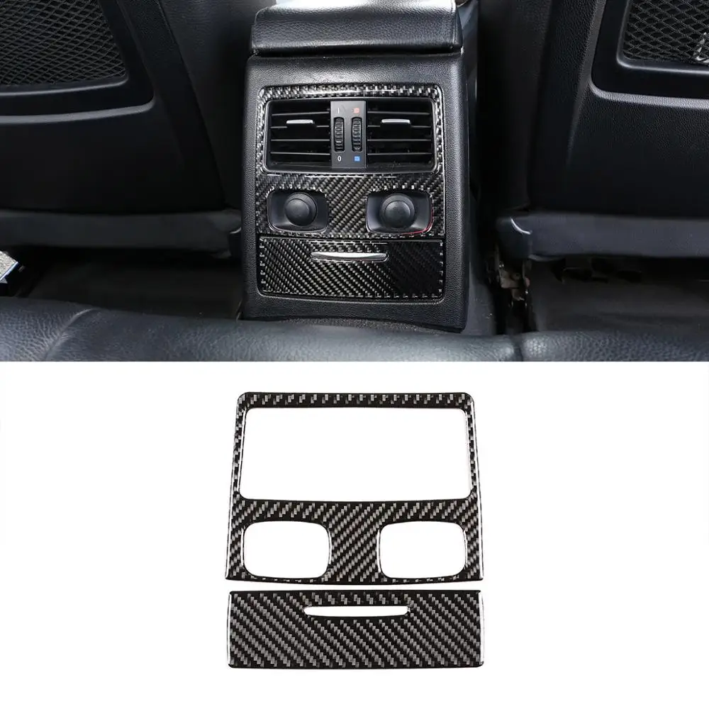 

Real Carbon Fiber 3D Stickers Car Rear Air Conditioning Vent Frame Stickers For BMW 3 Series E90 2005-2012 Car Accessoires