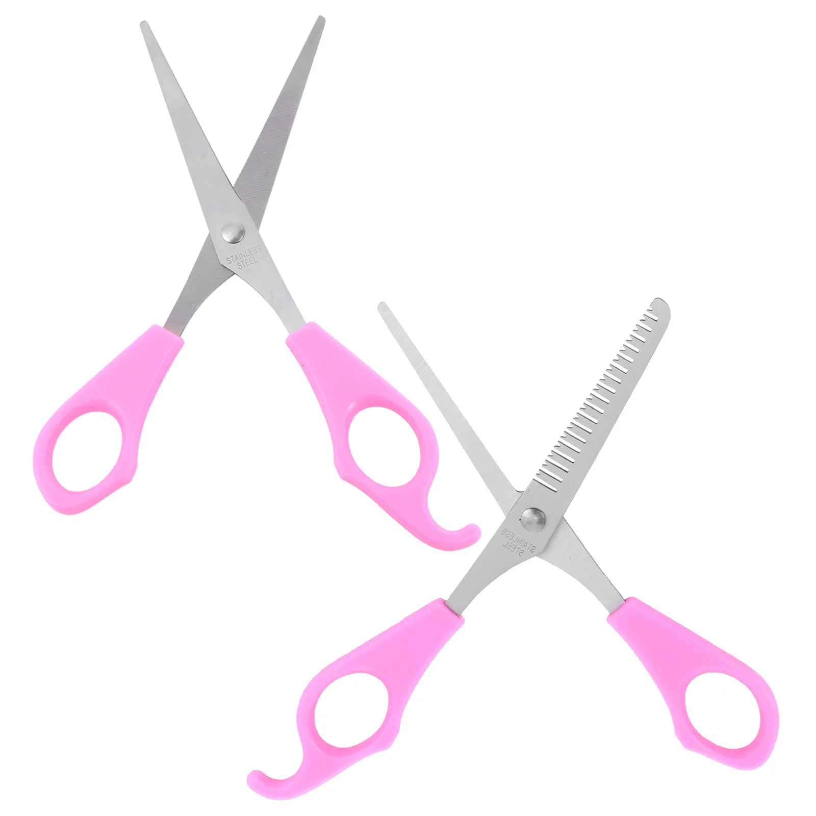 

2Pcs Stainless Steel Hair Cutting Scissors Professional Barber Scissors for Home Salon Hairdressing Hair Trimming Layering Bangs