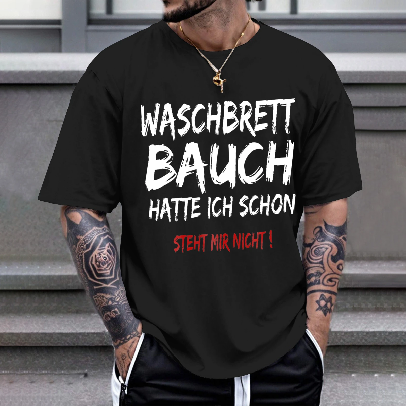 Herren-T-Shirt „Washboard Abs Had I Does Not Suit Me“ – Perfekt für Freizeitkleidung, Partys und Karneval-Outfits