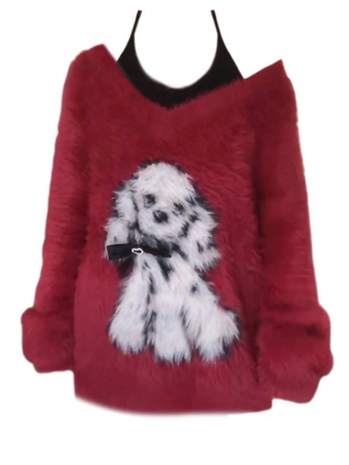 

Women Red Pullover Knitted Sweater Harajuku Y2k Long Sleeves Slash Neck Sweater Jumper Vintage 2000s Aesthetic Clothes 2025