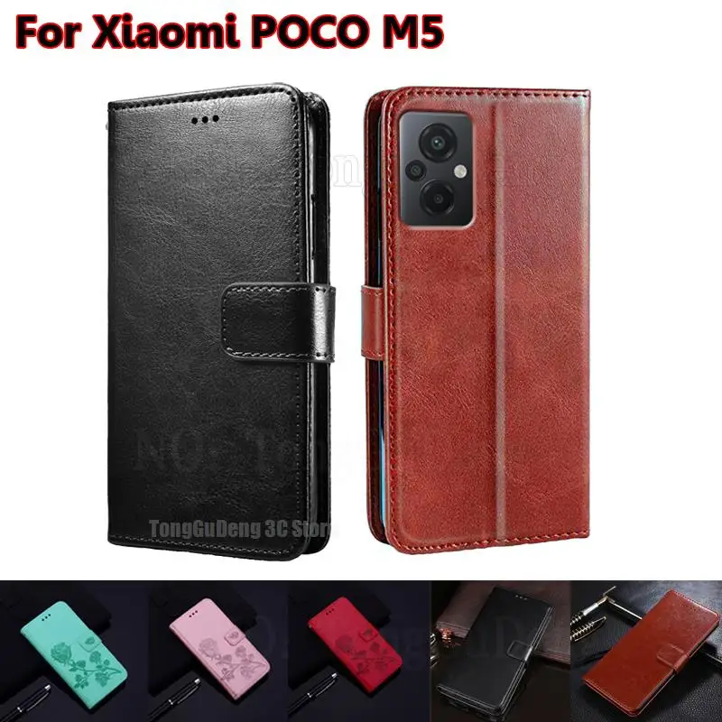 Funda Para For Poco M5 Case Wallet Magentic Protective Case Card Holder Phone Book Cover For Xiaomi Poco M5 M 5 6.58