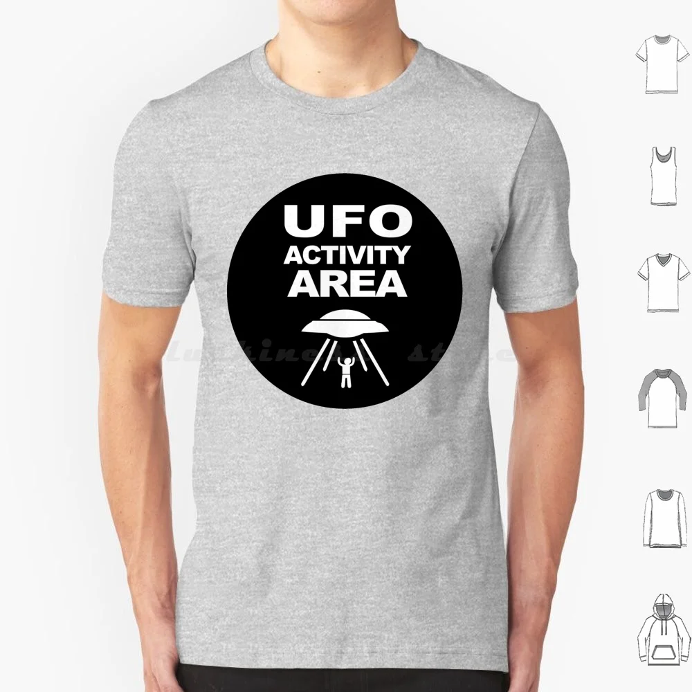 

Футболка Ufo Activity Area 6xl, хлопковая крутая футболка, забавная типография, забавный юмор, забавный дизайн, зона компьютерщика 51, Ufo Invasion Attack