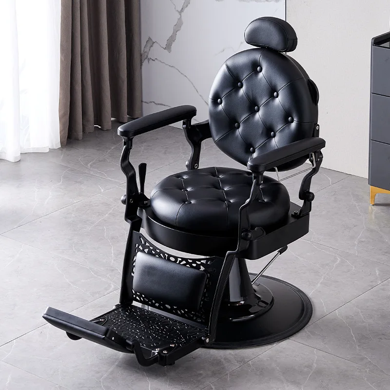 Upscale Retro Men's Greasy Barber C Can Put Upside Down Shaving Hair Cutting Chair