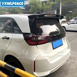 For Honda Fit Jazz 2020 2021 Spoiler High Quality ABS Material Unpainted Color Rear Roof Spoiler Trunk Wing Car Styling