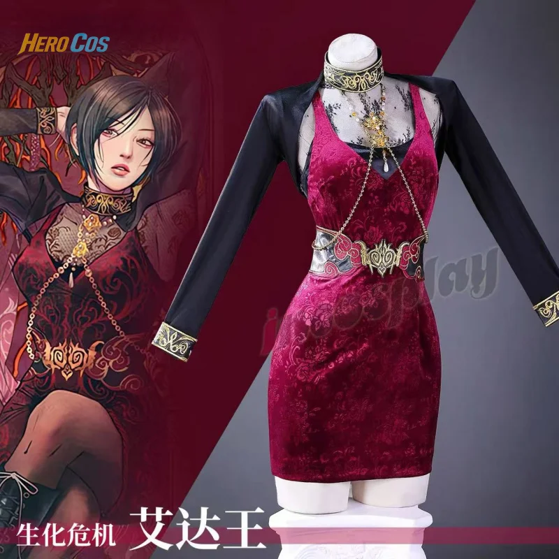 

Resident Evil Ada Wong Cosplay 30th Anniversary Costume Sexy Dress Hallowmas Christmas Role Play Women HERO Cos