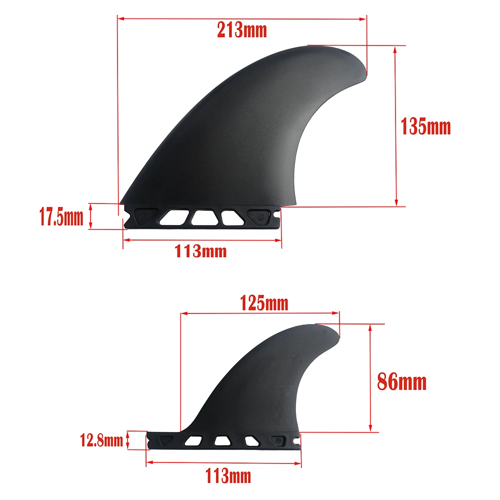 MR Twin Fins + Trailer Performance Core Surfboard Compatible for Single Tab Surf Boards Shortboard