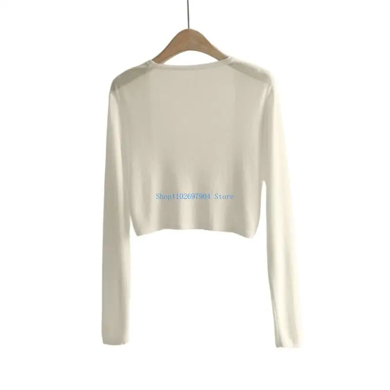 N7YF 세련된 햇볕이 잘 드는 니트 가디건 야외 활동을위한 열린 앞 탑