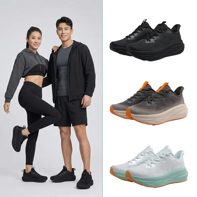 New Lightweight Shock-Absorbing Running Shoes For Men And Women Mesh Breathable Couple Sports Shoes 8083